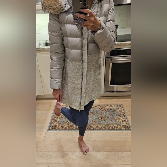 Soia & Kyo Winter Coat grey/beige Fur Large - Picture 3 of 12